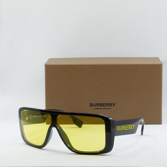 FINAL PRICE BURBERRY BE4401U 300185 BLACK YELLOW SUNGLASSES - Picture 1 of 9
